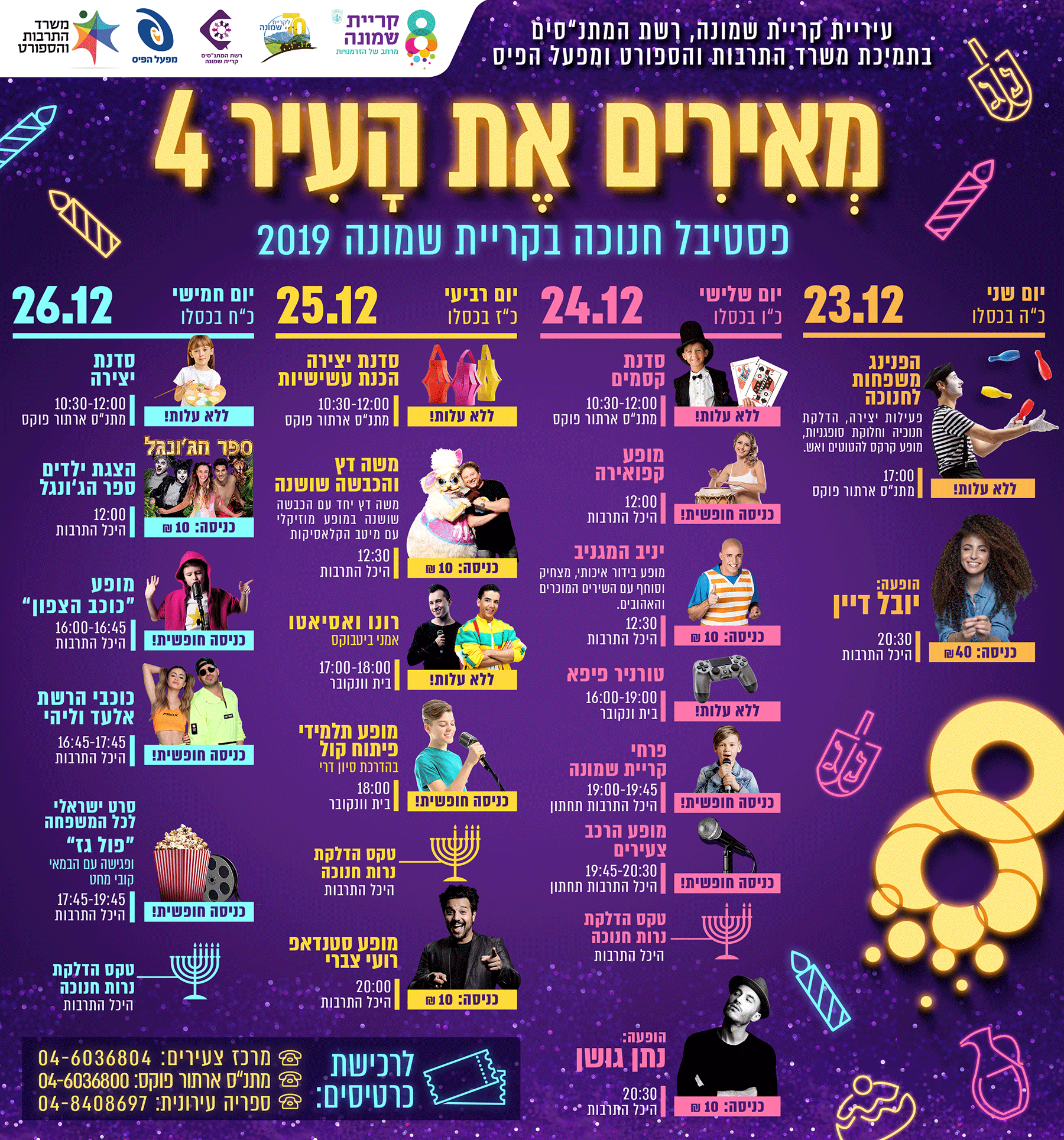 כל אירועי חנוכה