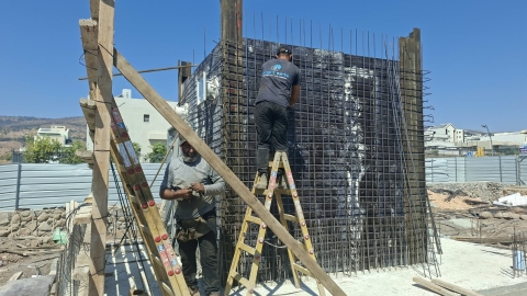 ממשיכים להתקדם בבניית אולם הספורט החדש בשכונת יובלים